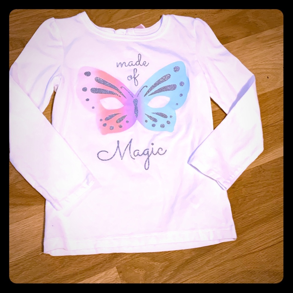Carter’s long sleeve girls shirt butterfly 5T